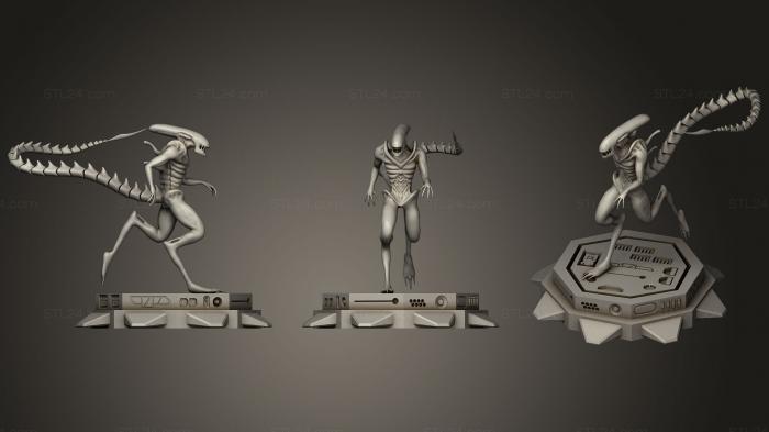 Figurines heroes, monsters and demons (Xenomorph, STKM_1581) 3D models for cnc